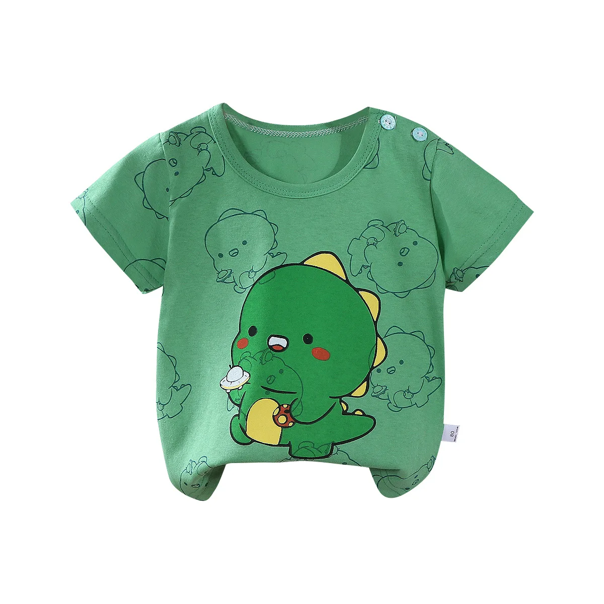 Summer Children Cotoon T-shirt 0-4 Years Animal Printing Dinosaur Shark Boys T Shirt Girls Tops Tees Cartoon Kids Clothes DS29