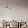중국어 긴 애쉬 나무 펜던트 조명 디 밍이 가능한 실내 장식 매달려 램프 주방 섬 식사 거실 사무실 RC 1