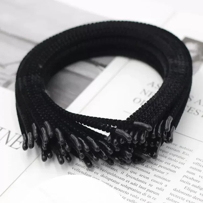 Ultra Thin Invisible Velvet Headbands For Women Girls No Pressure Black Fuzzy Hair Hoop Flexible Non-slip DIY Hair Accessories - view 5