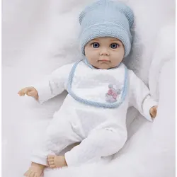 New 14 Inch Doll Set Cloth Body Doll Including The Clothes 35cm Fashion Blue Soft Baby Doll