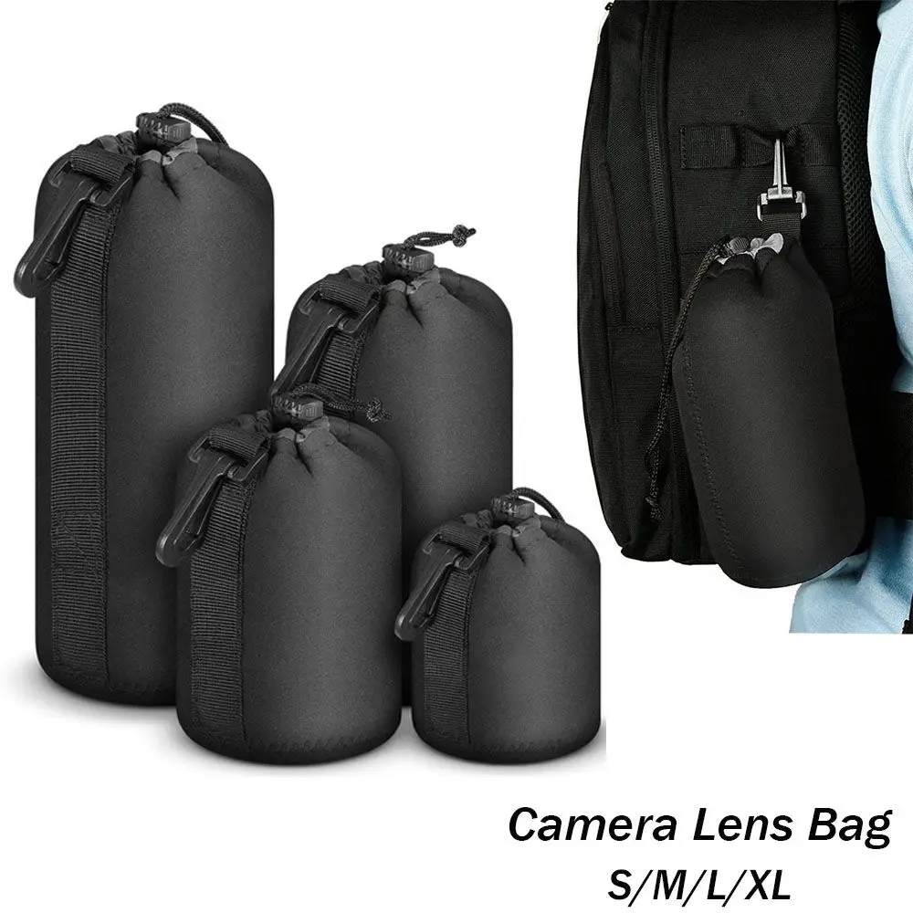 Portable Drawstring Bag Waterproof Protector Camera Lens Camera Lens Bag DSLR Lens Barrel Case Camera Pouch