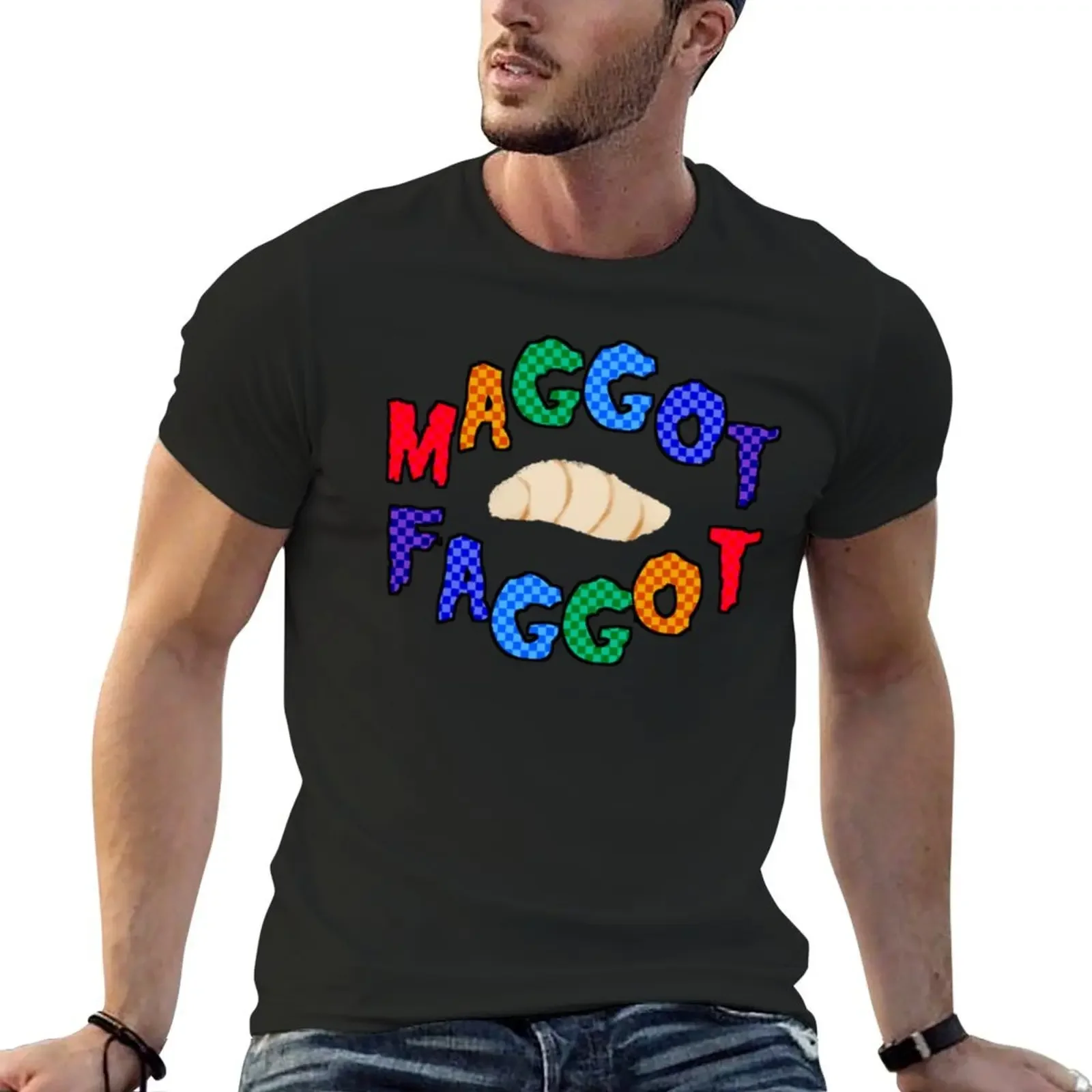 Maggot Faggot T-Shirt Short sleeve tee new edition customizeds black t-shirts for men