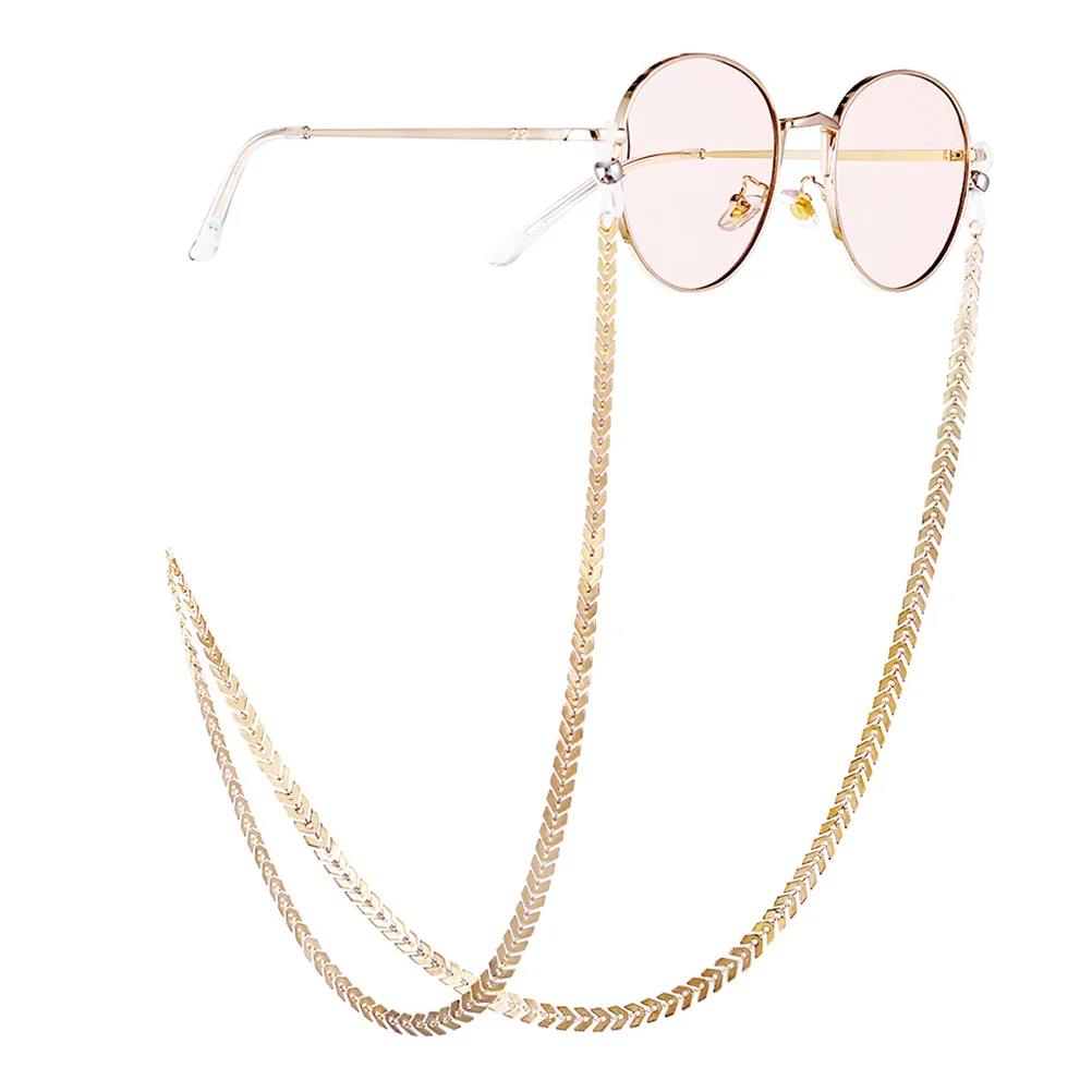 

Premium Metal Glasses Anti-Slip Retainer For Sports Running Hiking Cycling Neck Strap Eyeglass Chain With Leaf Design