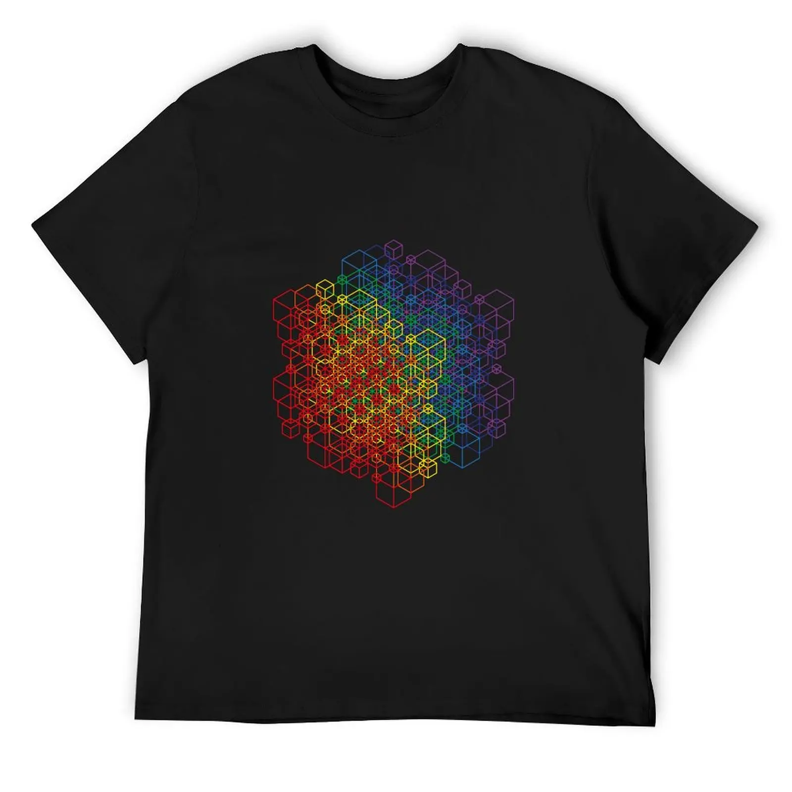 

Rainbow Hex Mesh All Over T-Shirt baggy shirts basketball graphic tees mens designer t shirt