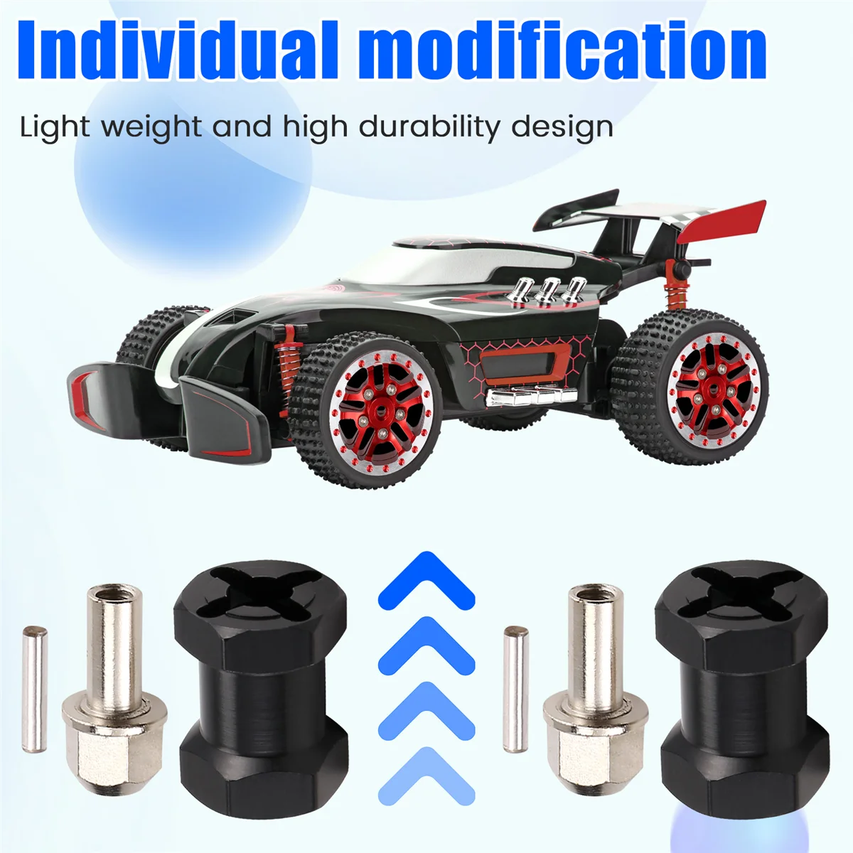 

A15M 4 шт. 12 мм шестигранный адаптер привода ступицы колеса 17 мм удлинитель соединительная муфта для 1/10 RC автомобиля гусеничный SCX10 D90, черный