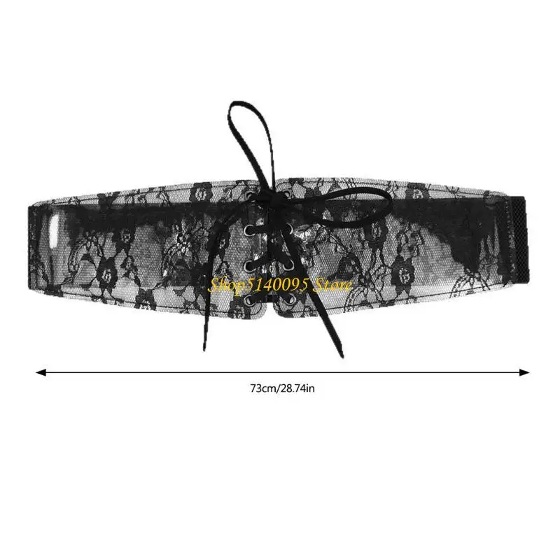 DXAE Corset Top Weistband for Women القوطية الشريط الدانتيل الشريط الفخم السفلي