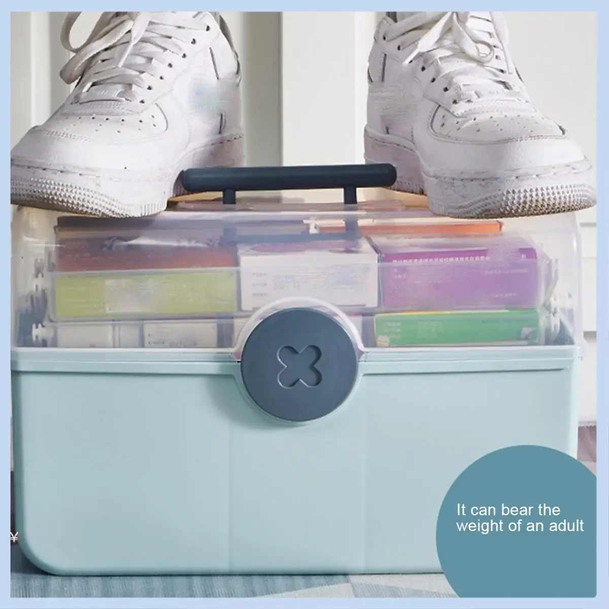 

AS63-Household Large-Capacity Care Small Emergency Dormitory Portable Family Medicine Storage Box