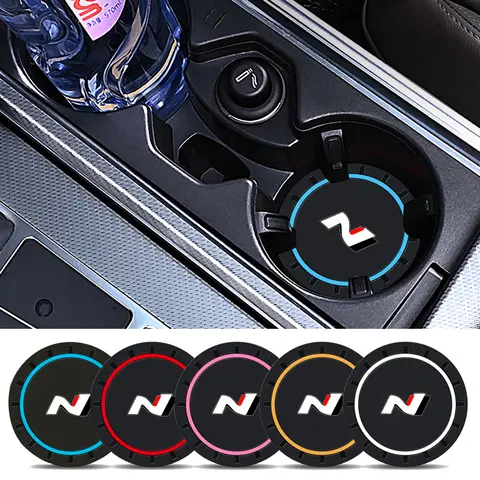 Car Cup Holder Coaster Auto Decoration Silicone Mat Accessories Interior For Hyundai N I30 I20 IX35 I40 Tucson Getz Veloster