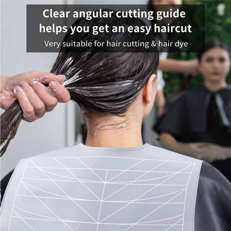 Y59A 1PC Silicone Hair Cutting Collar Waterproof Cutting Cape Stripe Salon Hairdressing Hair Cutting Pad