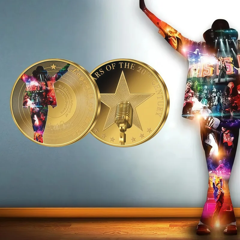 

In Stock Michael Jackson Music Legend Memorial Medal Exquisite Double Sided Design Classic Collectible Gift Series Ornaments