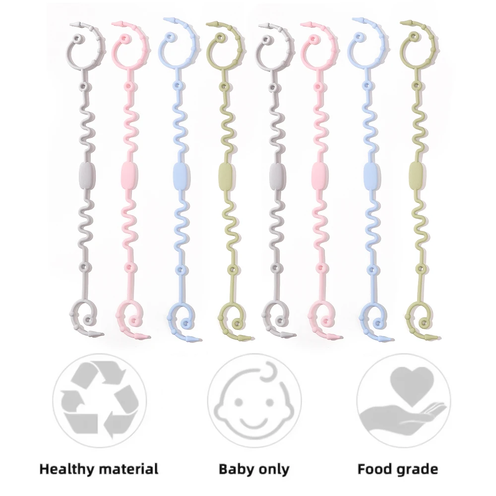 New Baby Silicone Anti Drop Chain Food Grade Children\'s Pacifier Anti Drop Chain Toy Strap Hanging Rope Silicone Pacifier Chain