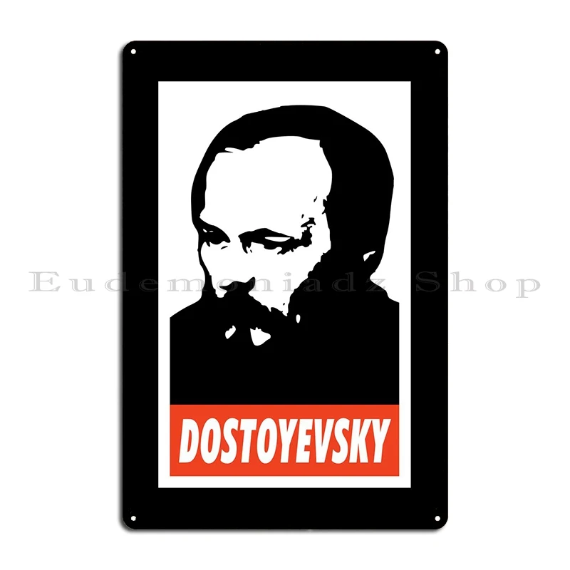 Fyodor Mikhailovich Metal Plaque Poster Cinema Club Designing Wall Decor Kitchen Tin Sign Poster