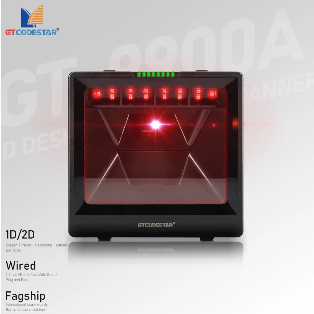 GTCODESTAR GT-9900A Fast Scanning bar Code Reader Supermarket Price Checker Programmable 2D Barcode Scanner