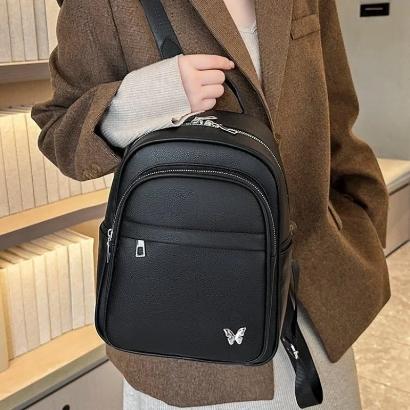 Minimalist Unique Parisian Designer Diaper Bags For Women Luxury Leather Large Capacity Elegant Tote Bag Vintage Stylish