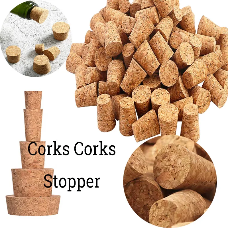 5 ~ 100 قطعة الفلين النبيذ سدادة قابلة لإعادة الاستخدام ختم غطاء الخشب غطاء زجاجة النبيذ سدادة لزجاجة أدوات البار اكسسوارات المطبخ