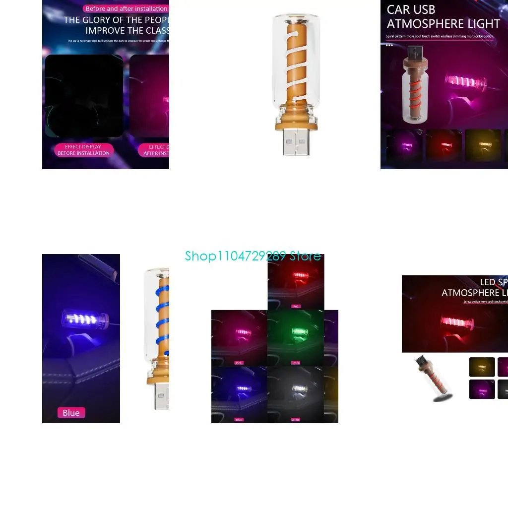 

D8KE Plug-in Decorative Light Automotive Night Lamps Mini LED Light for Vehicle Bedroom Desk LED Car Lights