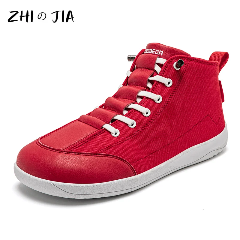 Large Size Men's New Wide Toe Boots Spring and Autumn High Top Sports and Leisure Boots Fashionable Flat Hiking Footwear 37-47