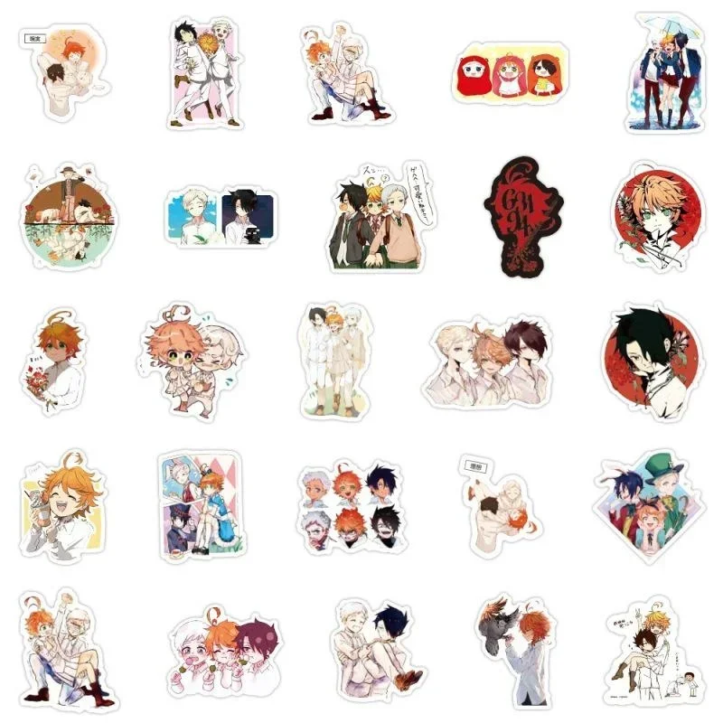 10/50/100pcs Promised Neverland Anime Sticker Cartoon Graffiti Stickers Waterproof Decal