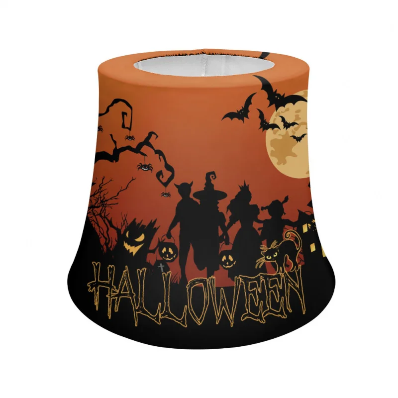 One-Piece Order Lighting Protection Cover All Holy Night Printing Lampshade Pumpkin Dead Wood Witch Printing Desk Lampshade Cust