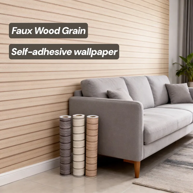 

Самоклеящиеся обои с древесной сеткой для декора дома: для спальни, гостиной, кухни, водонепроницаемые наклейки на стену, фоновое покрытие для стен
