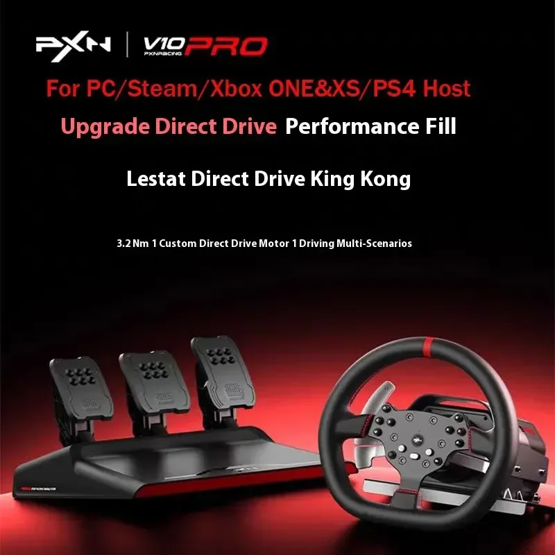 PXN V10 PRO Direct Drive Racing Simulator Game عجلة القيادة Euro Truck 2 للكمبيوتر/Xbox/PS