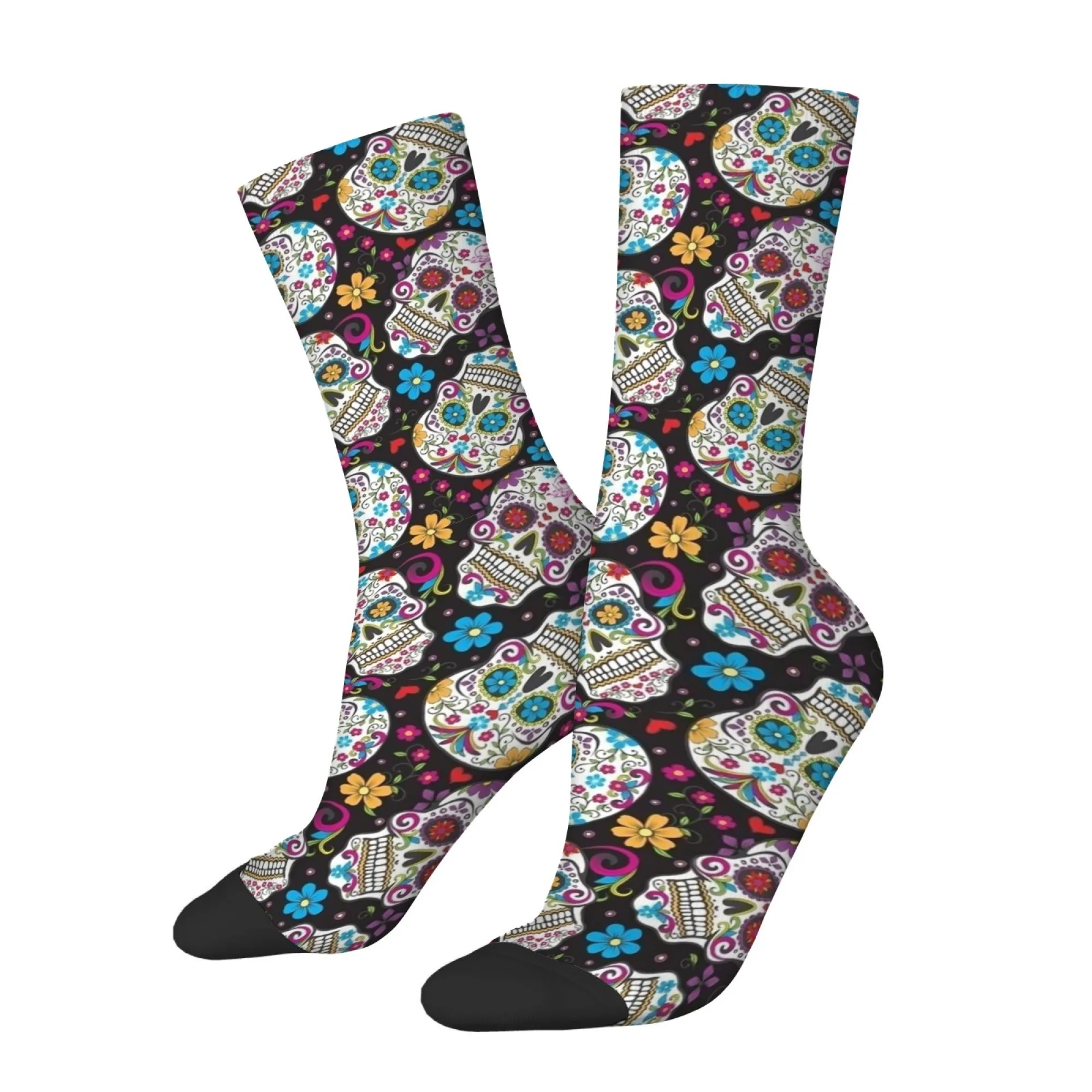 

Mexican Day of The Dead Skull Print Socks Soft Comfortable Skin-Friendly Men's Socks Outdoor Sports Fitness Street Party Gifts