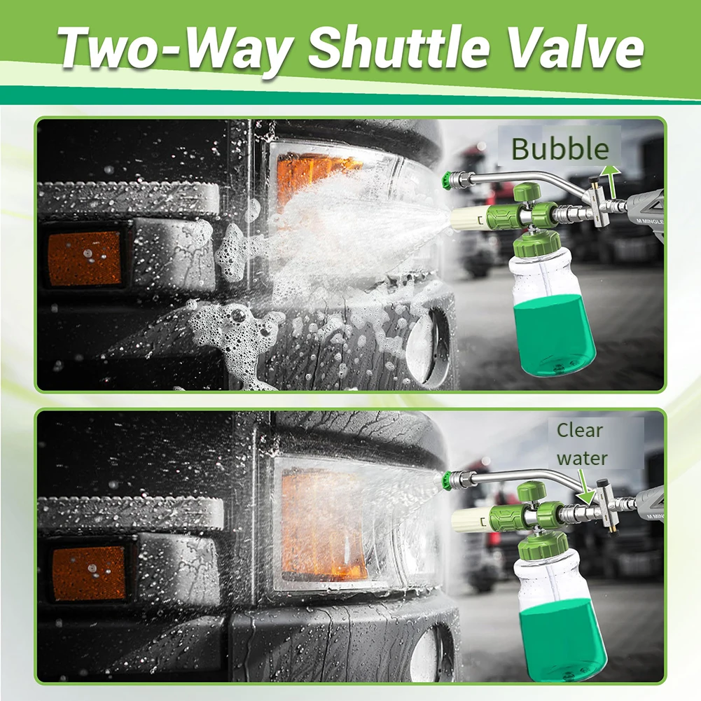 Foam Pot Accessory Stainless Steel Nozzle with Quick Attachment and Water Outlet Control for Powerful Cleaning Results