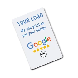 NFC Custom Printing Google Reviews NFC Cards for Android/iPhone Tap URL Writing Social Business Review Cards