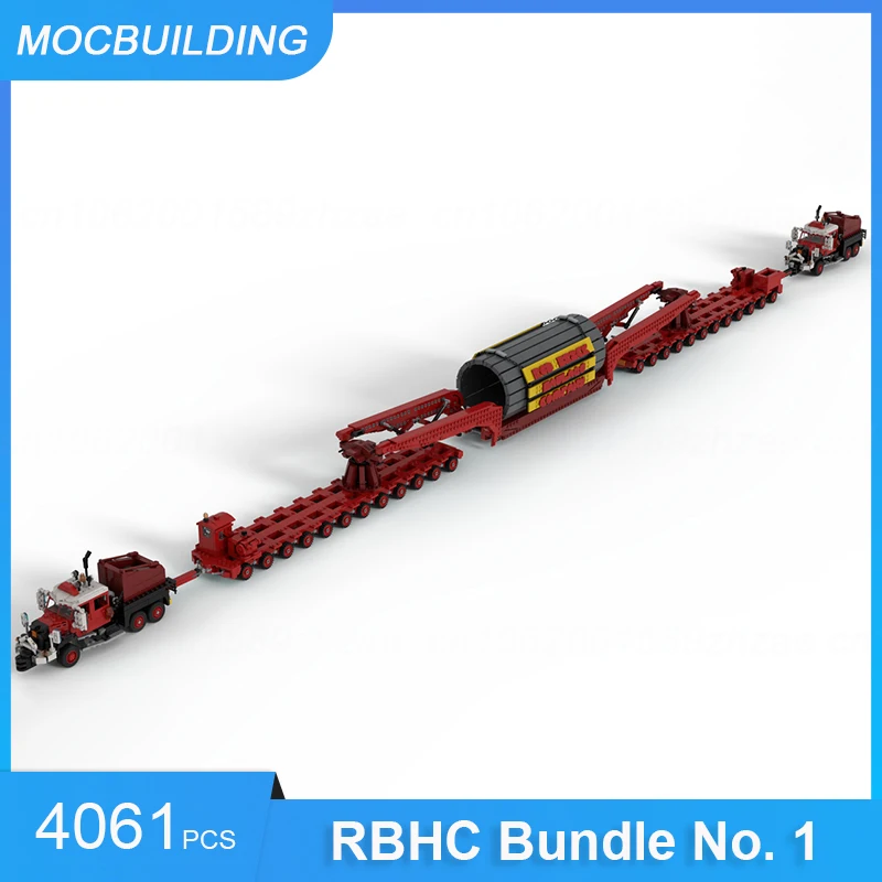 MOC Building Blocks Red Brick Haulage Company Bundle No. 1 Cargo Model Transport Educational Creative Xmas Toys Gifts 4061PCS