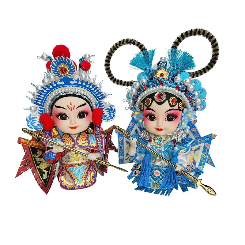 5 Inch Big-Eyed Chinese Peking Opera Character Figurines Mythological Character Figurines Beijing Souvenirs Special Gifts Dolls