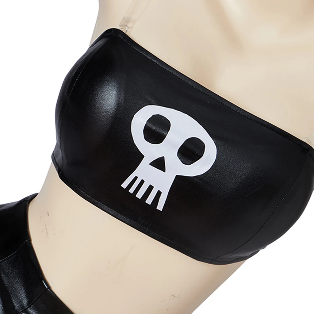 أنيمي داني فانتوم تأثيري سام مانسون تأثيري حلي المحاصيل الأعلى تنورة مجموعة كاملة ملابس النساء حفلة الهالوين مثير السيدات البدلة