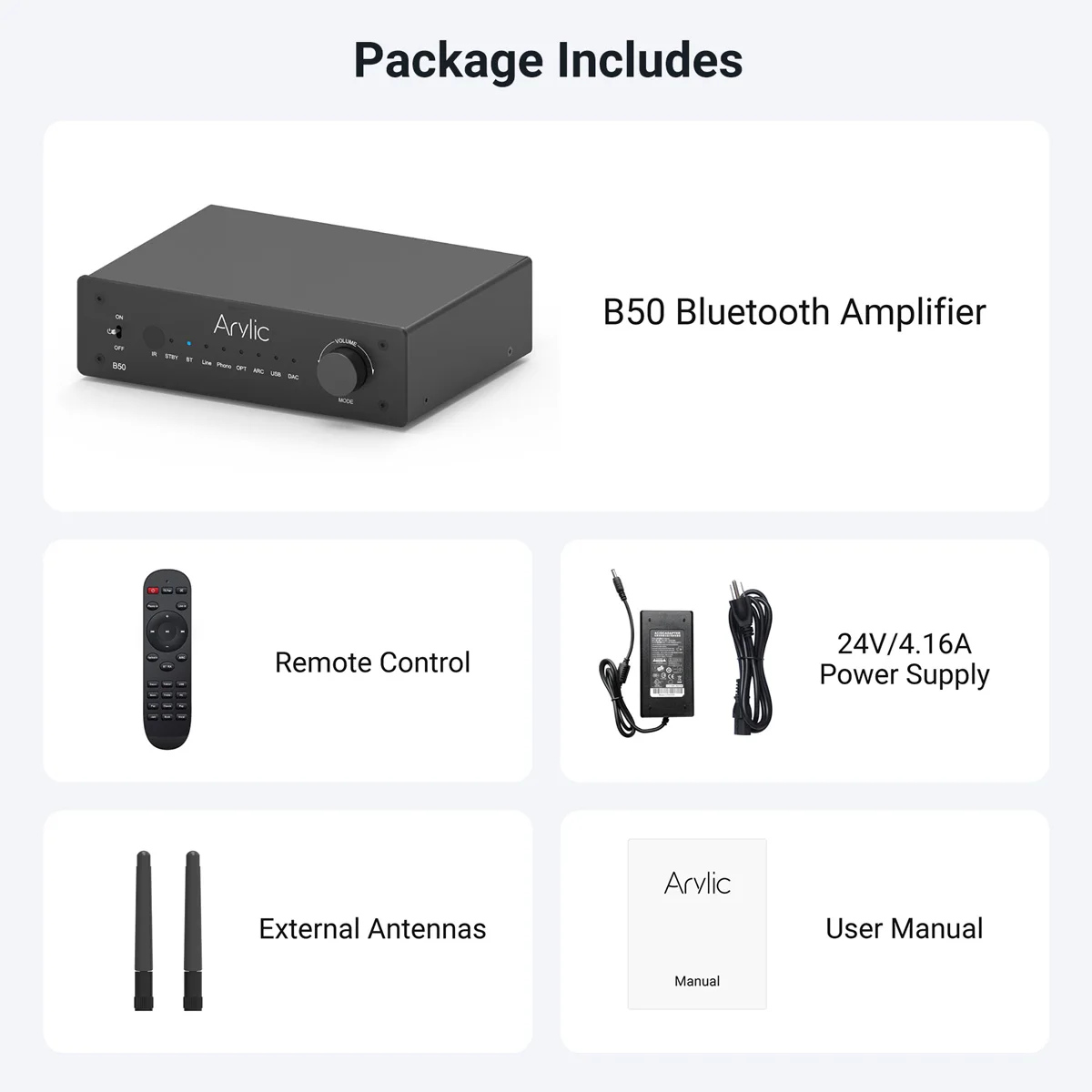 Arylic B50 Bluetooth 5.2 trasmettitore ricevitore AptX HD adattatore Audio amplificatore Audio Wireless per TV Home cuffie Stereo