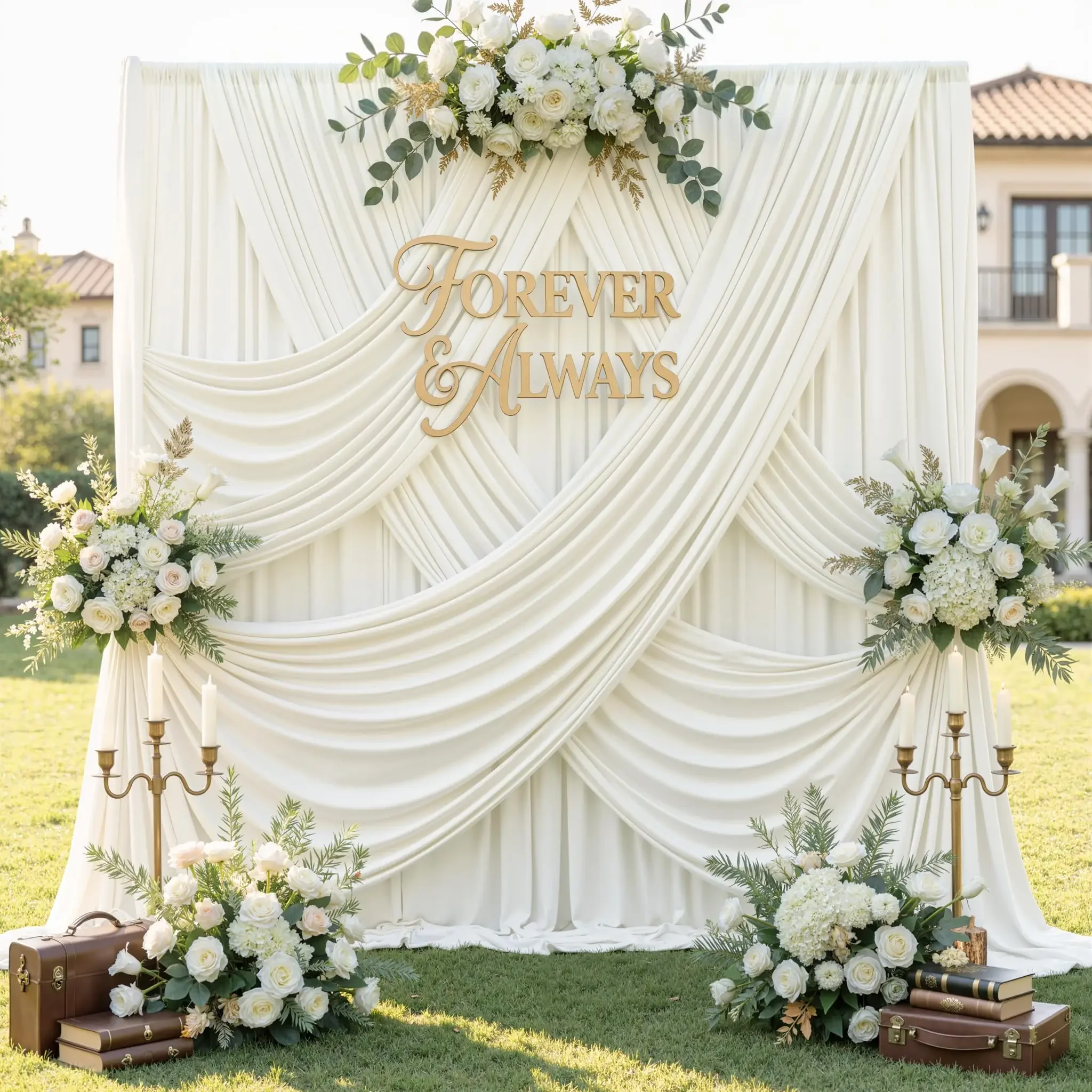 

Backdrop Curtains for Parties, Wrinkle Free 2 Panels Photo Backdrop Drapes Back Drop Cloth for Wedding Birthday Background Decor