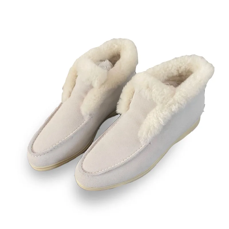

Women's winter snow boots comfortable warm loafers fashionable wool cuffs short boot women's snow boots