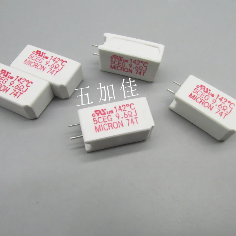 10-100pcs imported 5CEG 5W 9.6R 9R6J 5% 142 ℃ replaceable 10R 5EG with temperature ceramic resistor