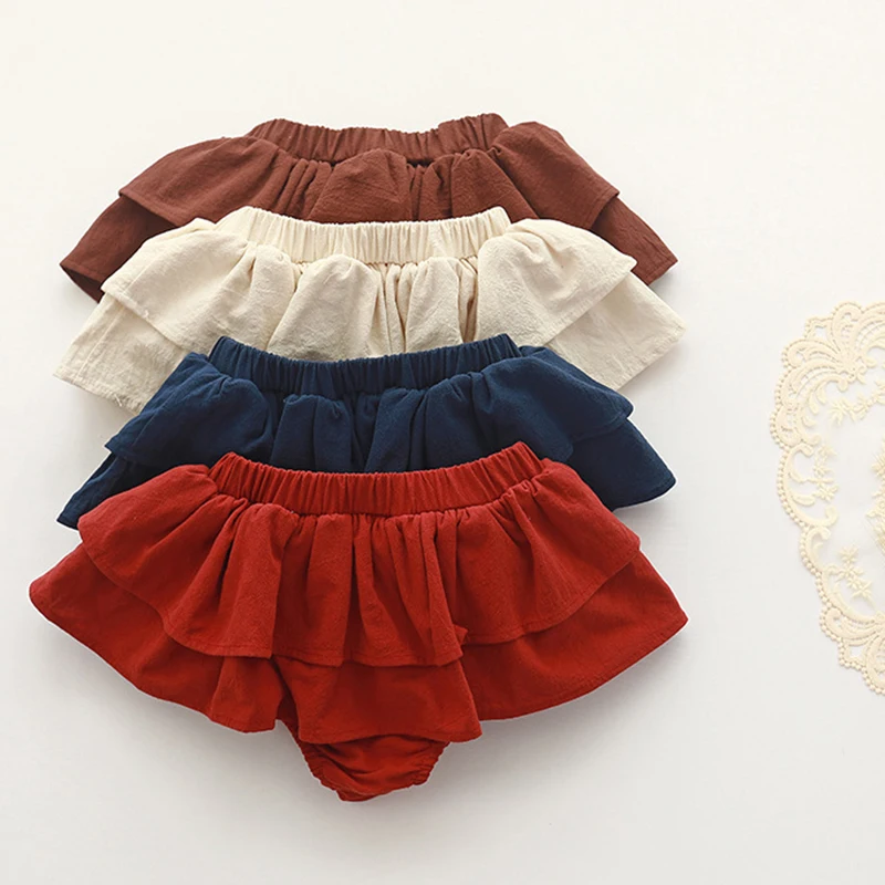 Summer Kids Baby Girls Candy Color Children\'s Clothes Short Pants Casual Kids Baby Girls Solid Color Shorts