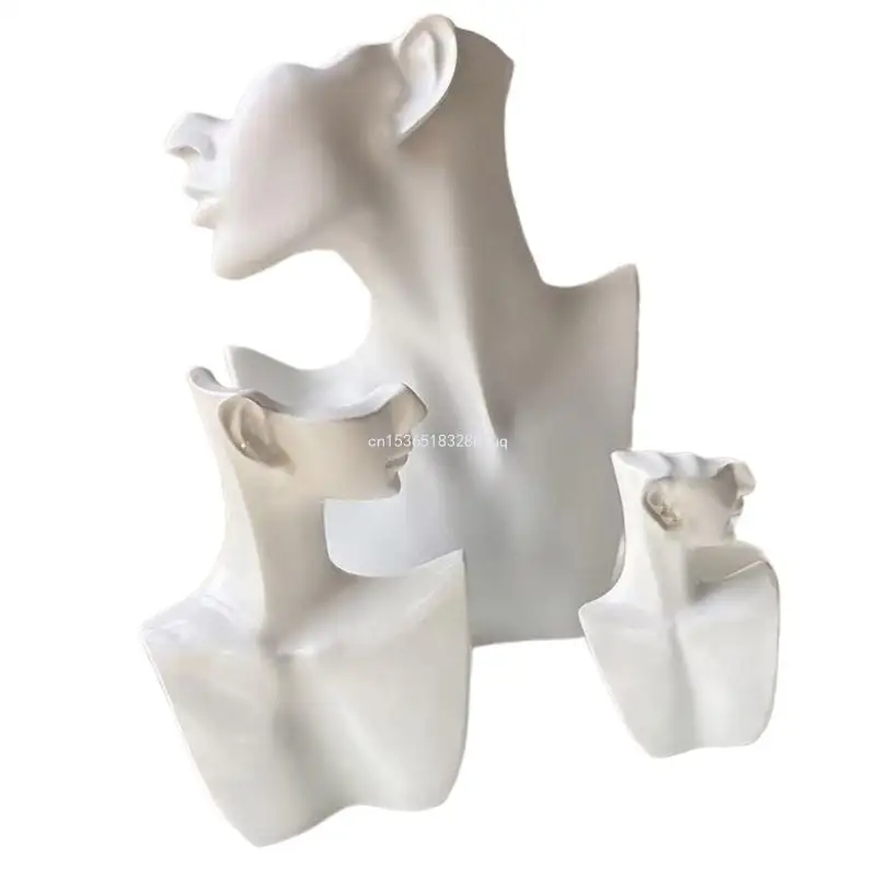 Lifelikes Sturdy Resin Portrait Stands for Jewelry Presentation 3 Pieces Set Dropship