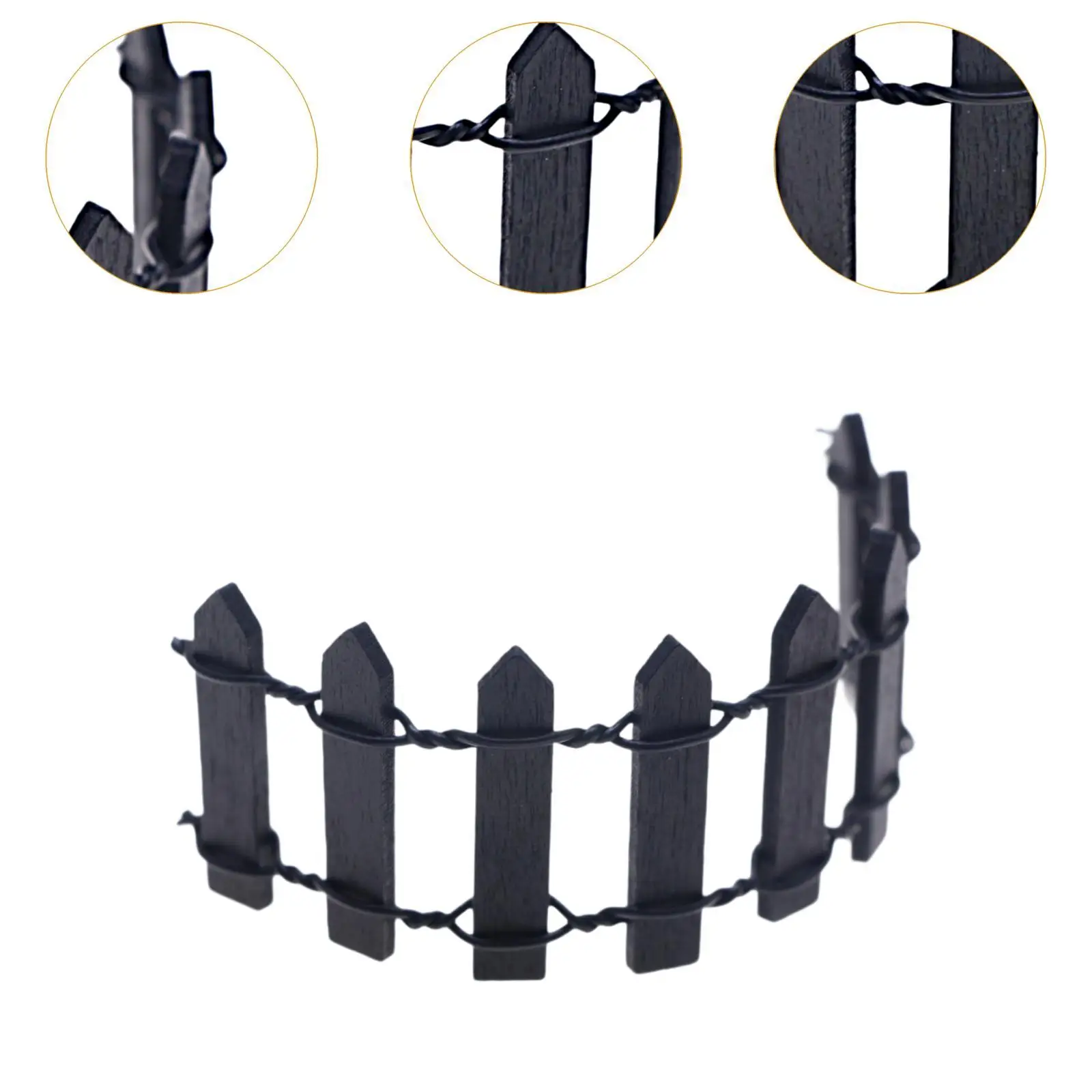 Miniatur-Gartenzaun, DIY-Einrichtungen, Simulation, Miniatur-Holzzaun für Handwerk, Mikrolandschaft, DIY-Modell, Feengarten-Geschenk