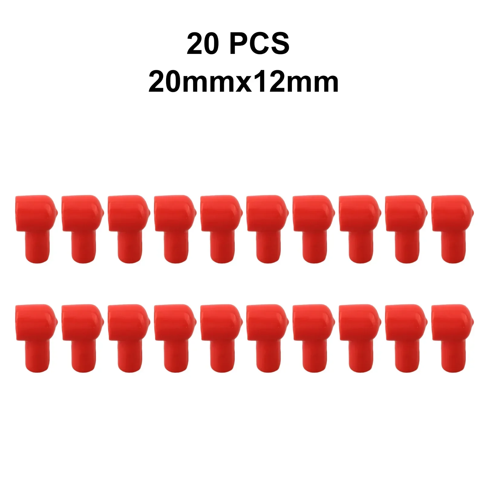 20x Car Battery Terminal Cover Boots Insulating Protective Lug Cap Soft Jacket Battery Insulation Protective Cover L12-20-43 Red
