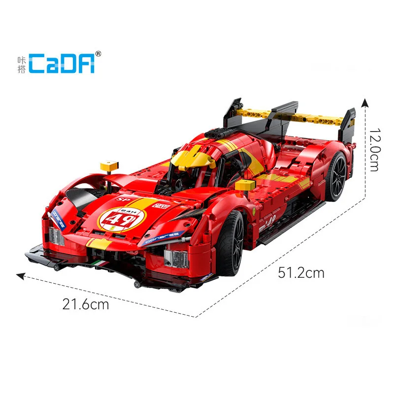 1518PCS Cada 1:10 499P Racing Auto Bau V6 Motor Sport Fahrzeug Bausteine Set Spielzeug für Erwachsene Jungen geschenke