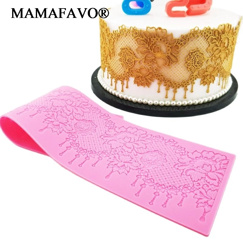 Sugarcraft Flower Silicone Lace Mold Fondant Mold Cake Decorating Tools Chocolate Gumpaste Mold Wedding Cake Decoraton H764