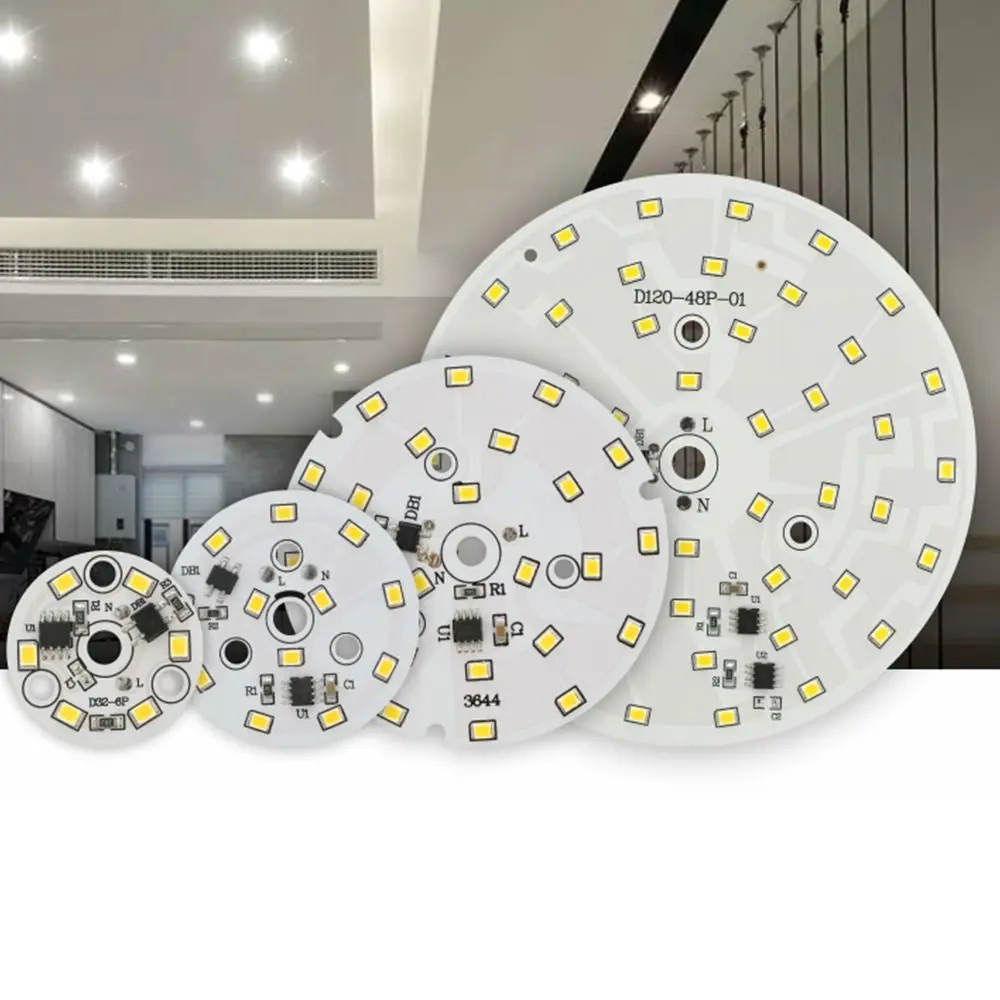 3 واط 5 واط 7 واط 9 واط الباردة/الدافئة الأبيض لمبة رقاقة الإضاءة الأضواء جولة LED النازل رقاقة خرزة مصباح LED رقاقة ضوء رقاقة
