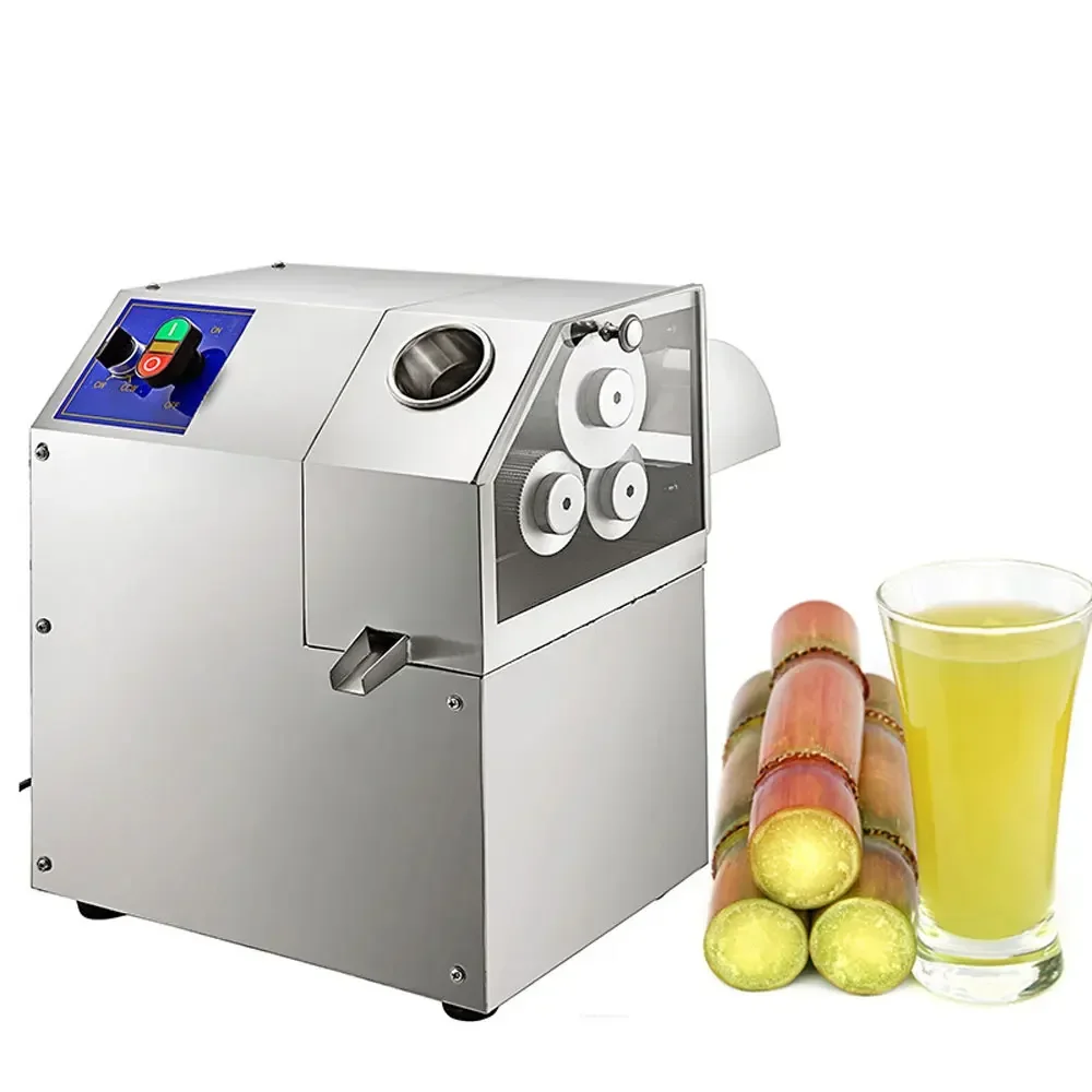 Horizontal 3 Rollers Sugarcane Juicer Commercial Large Electric Desktop Sugarcane Pressing Machine