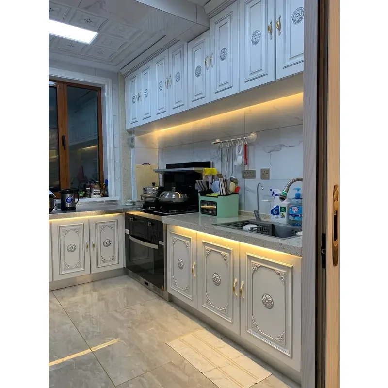 Overseas Solid Oak Wood Modern Whole Cabinet Kitchen System with Multi-layer Panel YXG Brand Factory Direct Supply