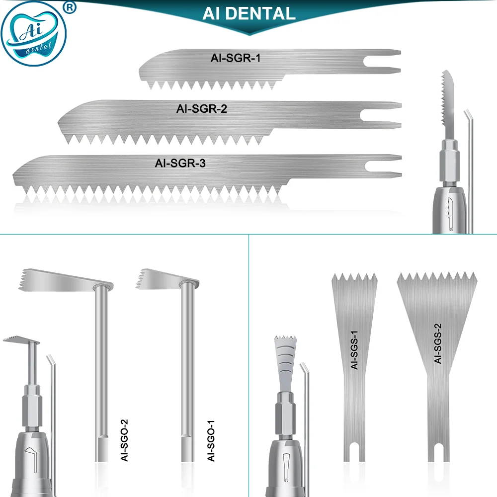 Dental Accessories Micro Saw Handpiece Saw Blades  Bone Cutting Material Compatible AI-SGR-D/SGO-T/SGS-Y 1pcs