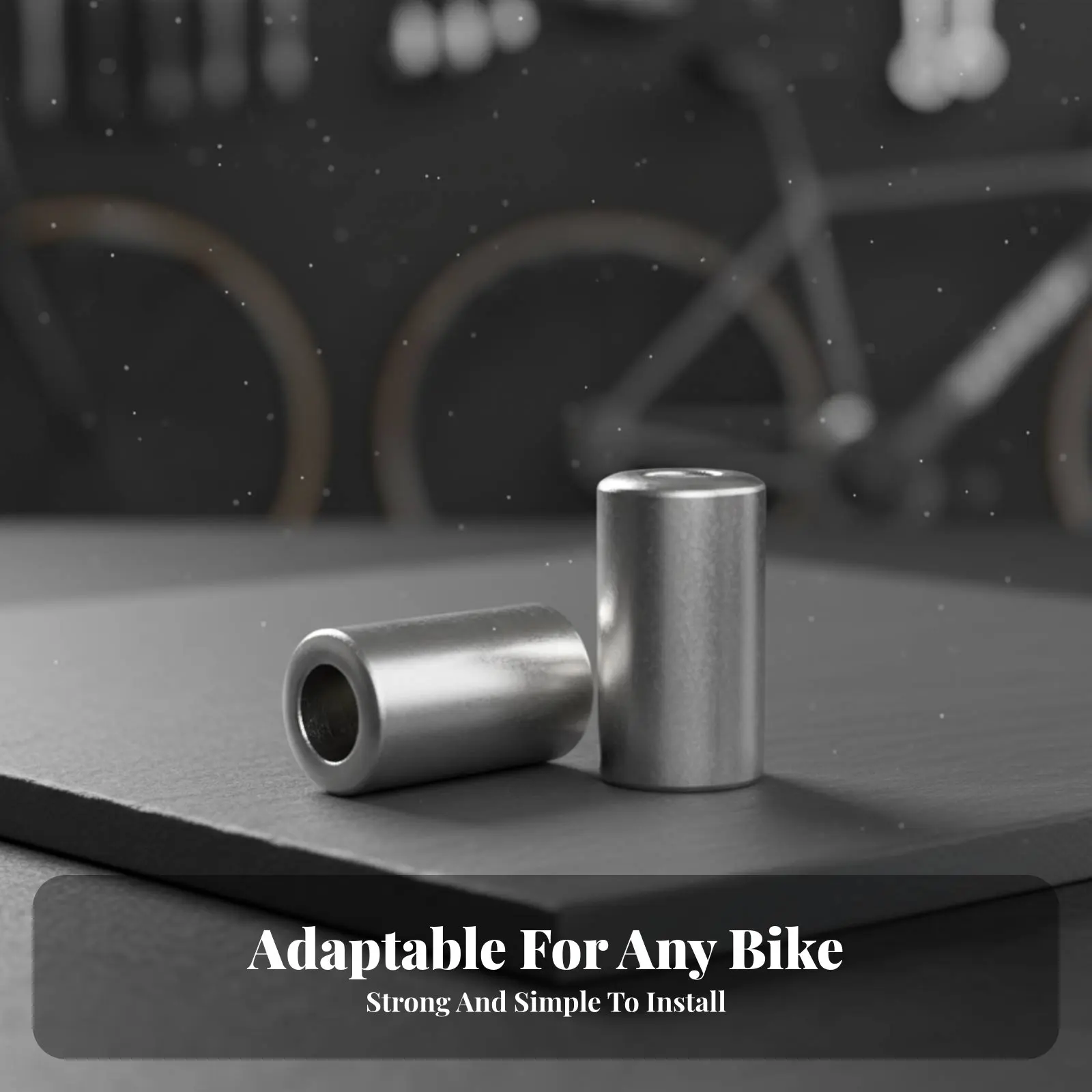 Bike Wire End Cap Aluminum Alloy Cycle Wire Housing Ferrule Brake Wire End Crimps Universal Anodized Finish for Workshop
