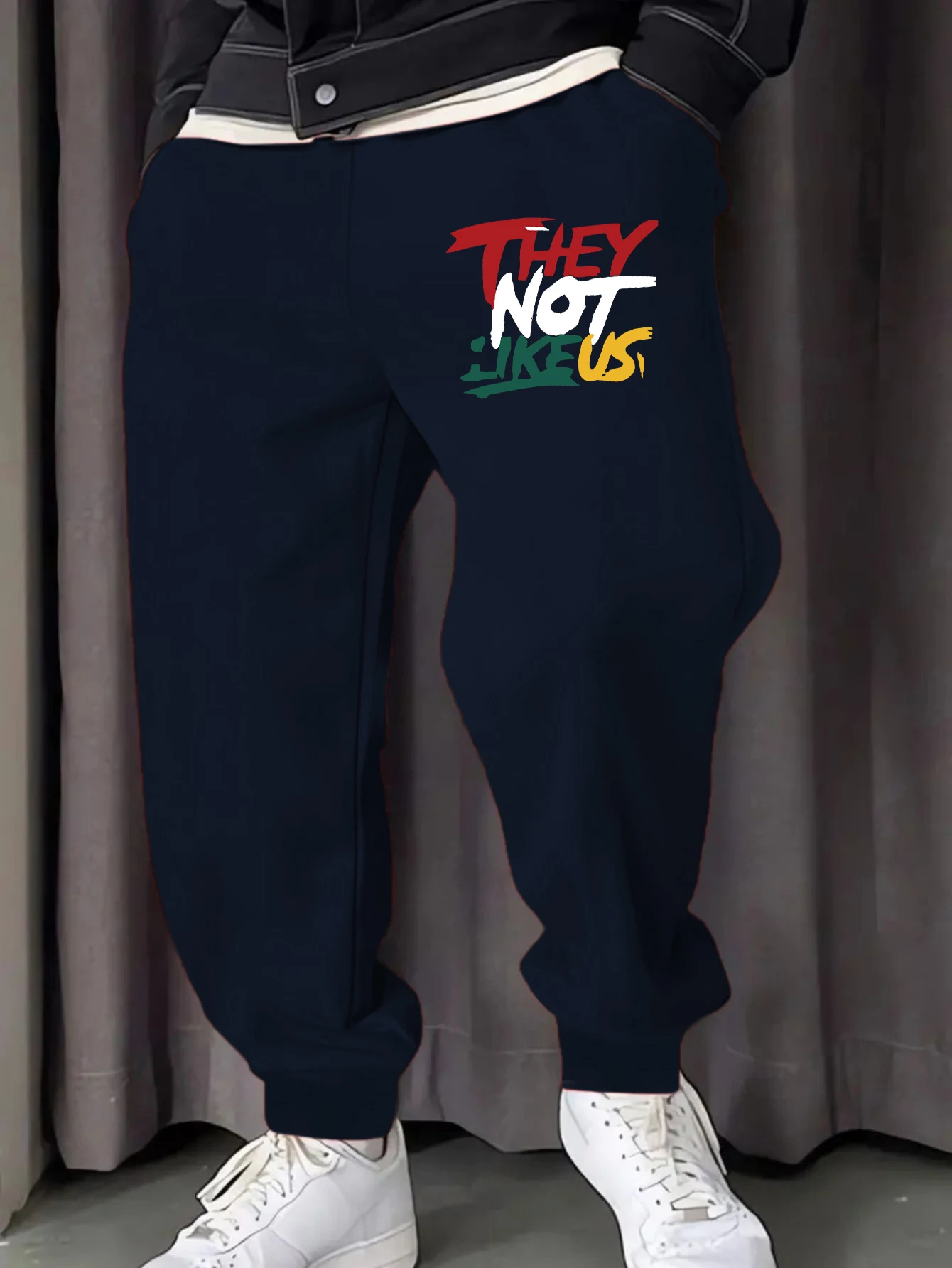 

They Not Like Us Creativity Printing Men Sweatpants Drawstring Fashion Trousers Hip Hop Fleece Jogging Pants Autumn Long Pant