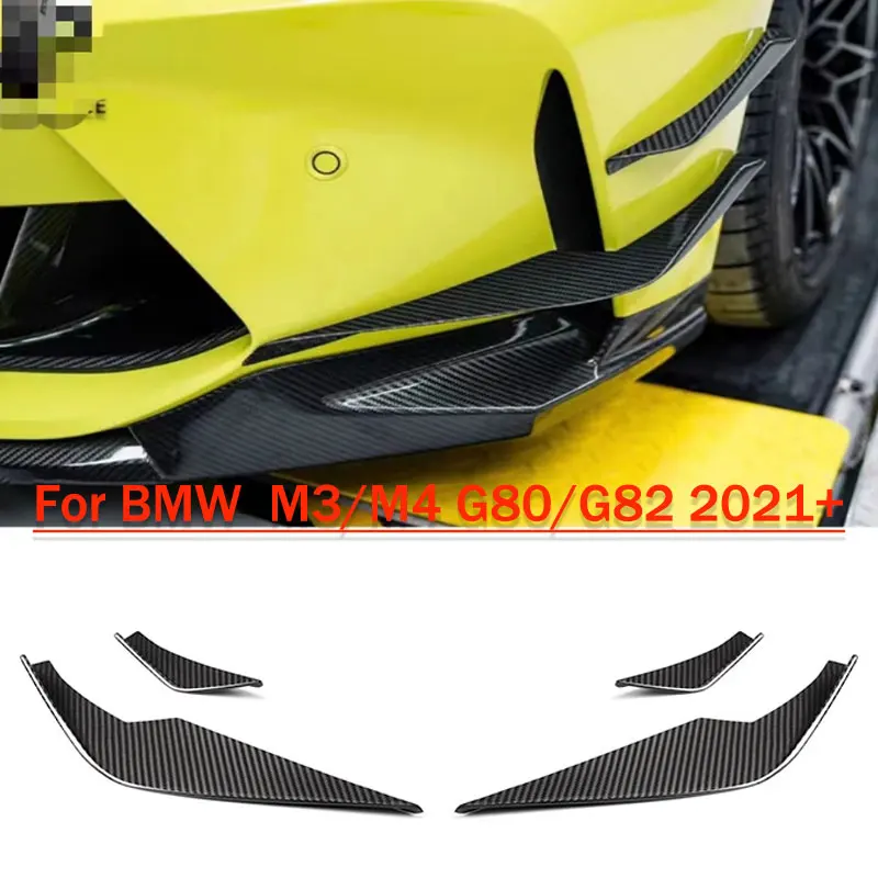 

For the new BMW M3M4 dry carbon fiber modified V-shaped front bumper wind blade G80 G82 front bumper wind blade decoration