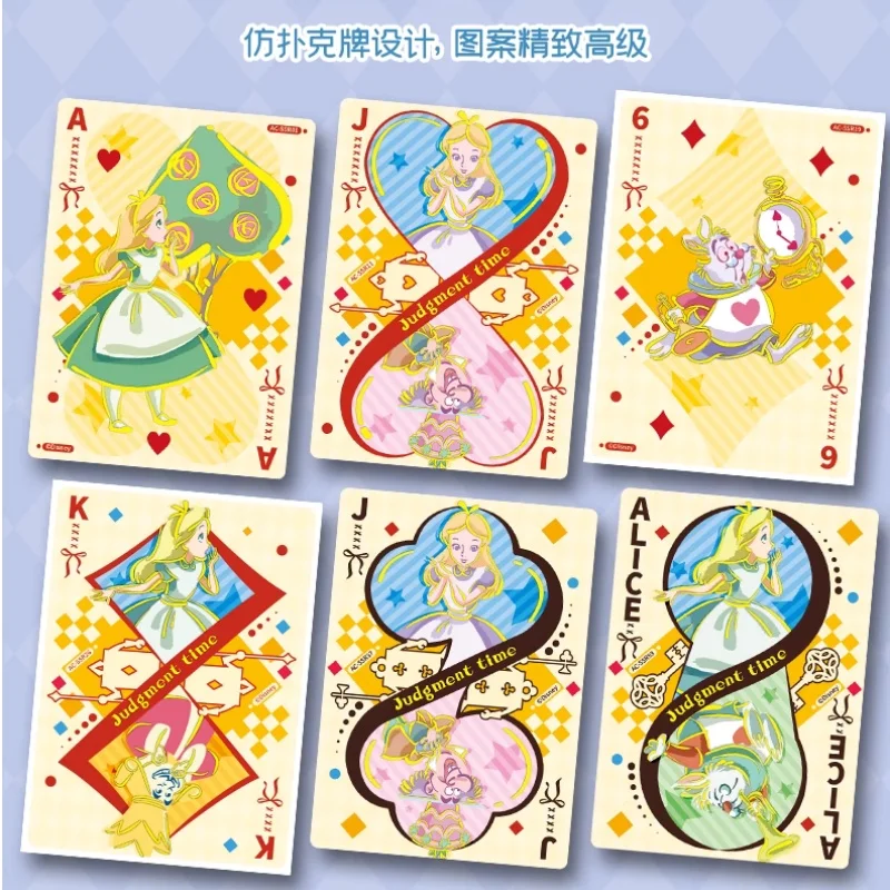 Card.Fun ‌   سلسلة ديزني الجديدة أليس في بلاد العجائب، بطاقات قابلة للجمع، بطاقات أنمي محيطية أصلية، هدية العيد