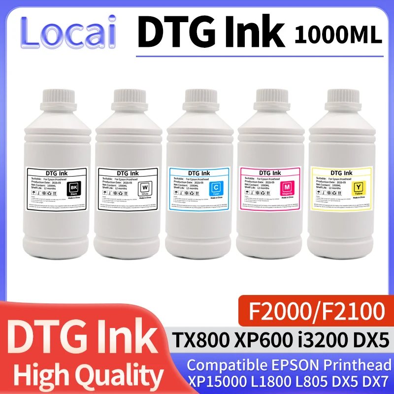 

Чернила DTG, 1000 мл, текстильные чернила для одежды для DX5 DX6 DX7 TX800 I3200 для принтера Epson L1800 1390 R1900 R3000 9600 4800 F2000 F2100